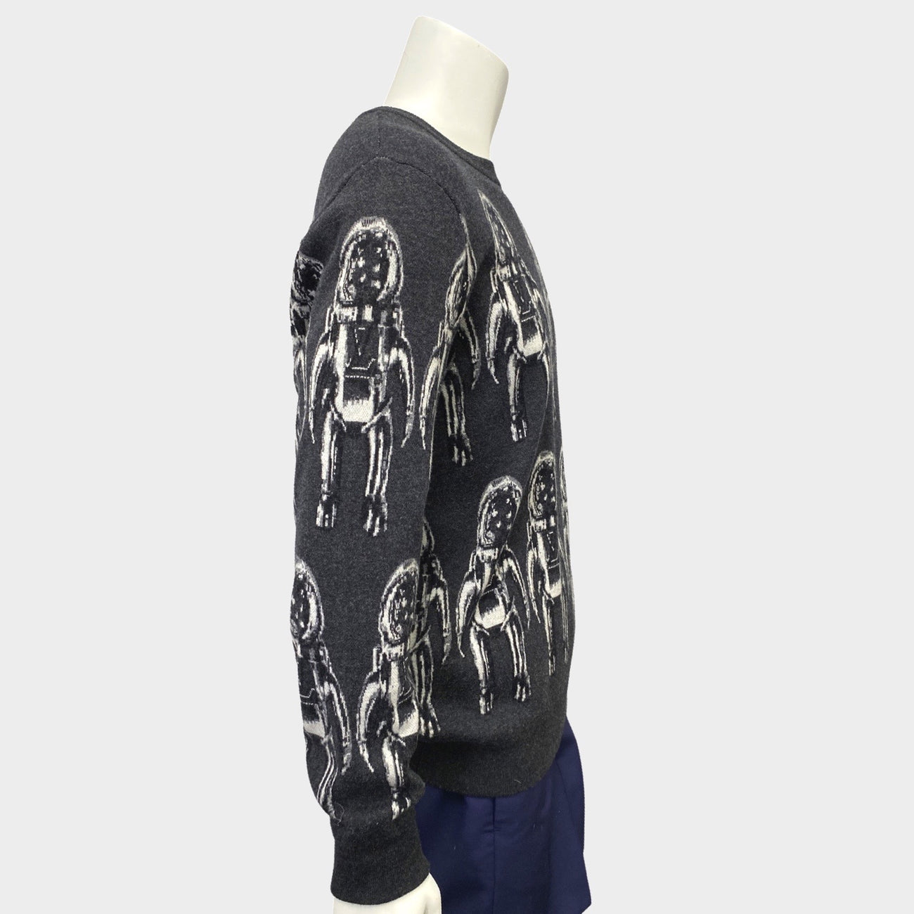 Louis Vuitton Grey/Black Wool/Cashmere Limited Edition Astronaut Satellite  Blanket