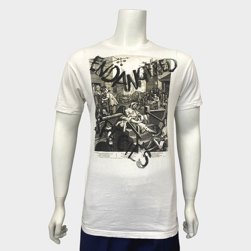 Vivienne Westwood men's white cotton t-shirt with Endangered Species print and logo