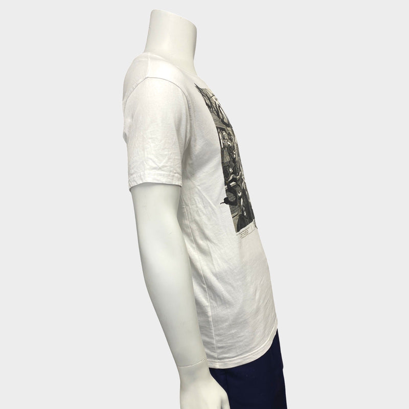 Vivienne Westwood men's white cotton t-shirt with Endangered Species print and logo