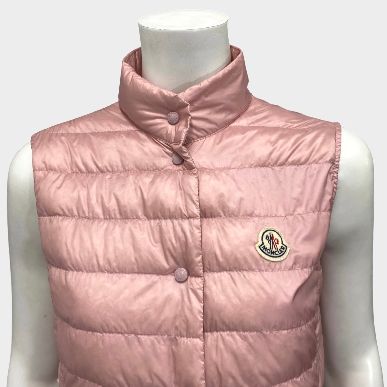 Moncler women's baby pink goose down light-weight 'Liane' gilet – Loop  Generation