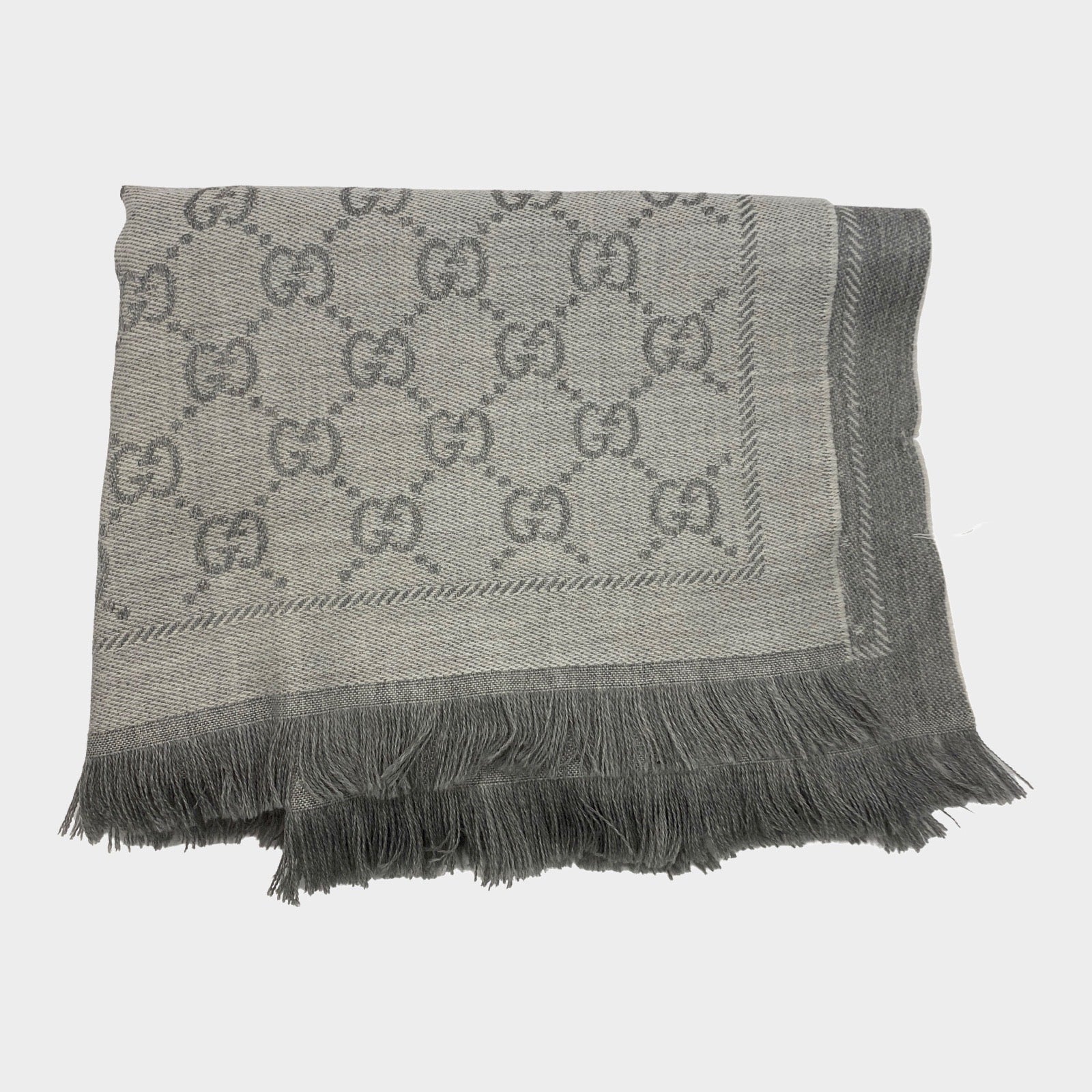 Gucci grey 2024 wool scarf