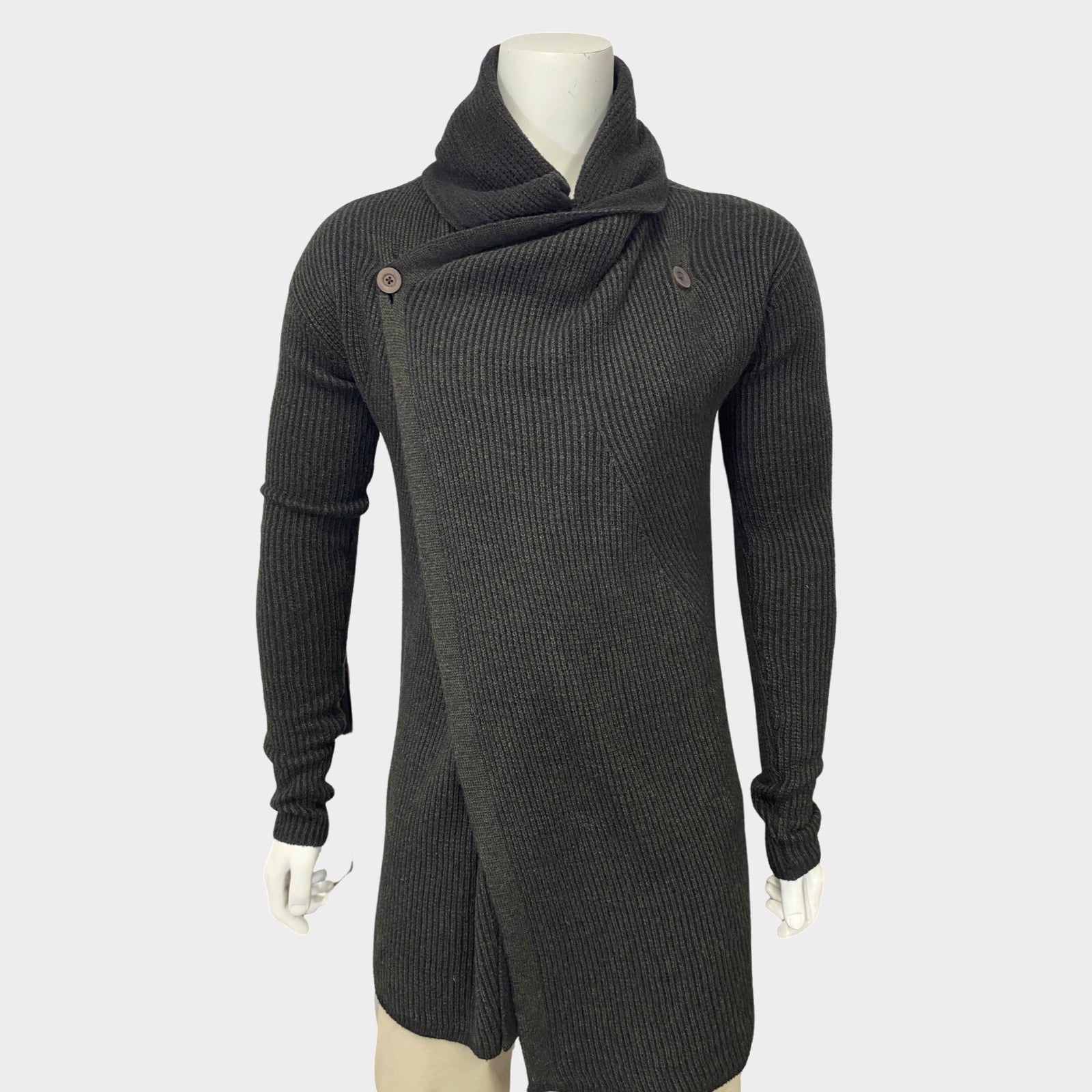 Mens asymmetrical outlet cardigan