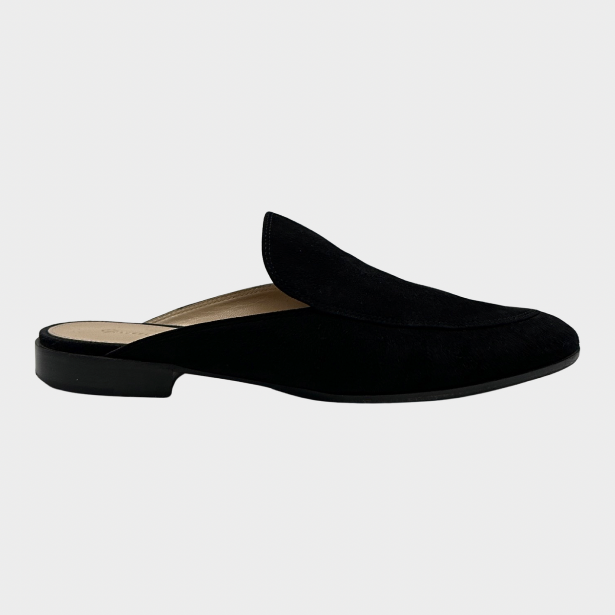 Womens black 2025 suede mules