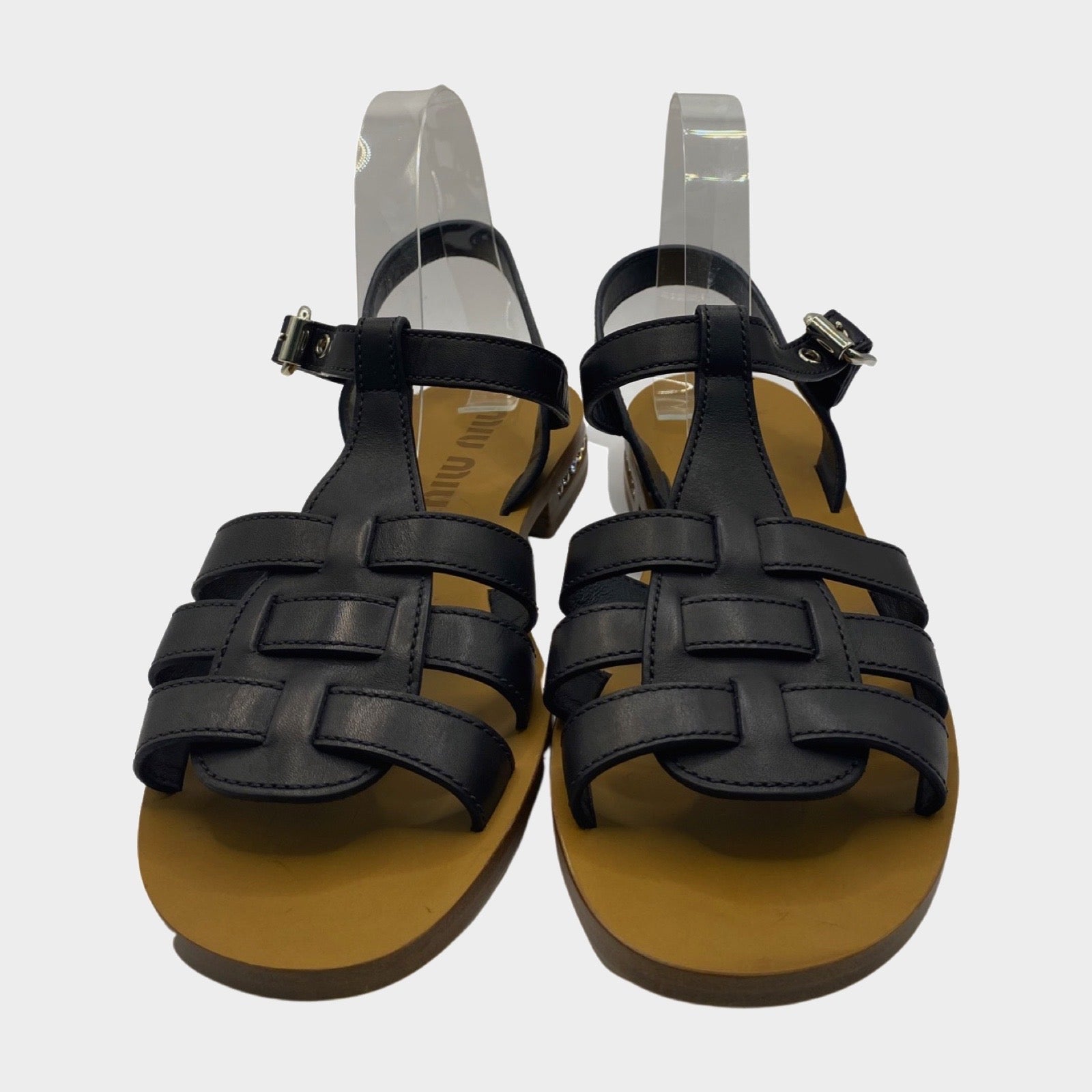 Miu miu black discount sandals