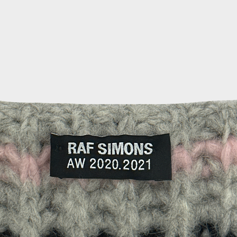 Raf Simons men's grey alpaca transformer sweater/cape