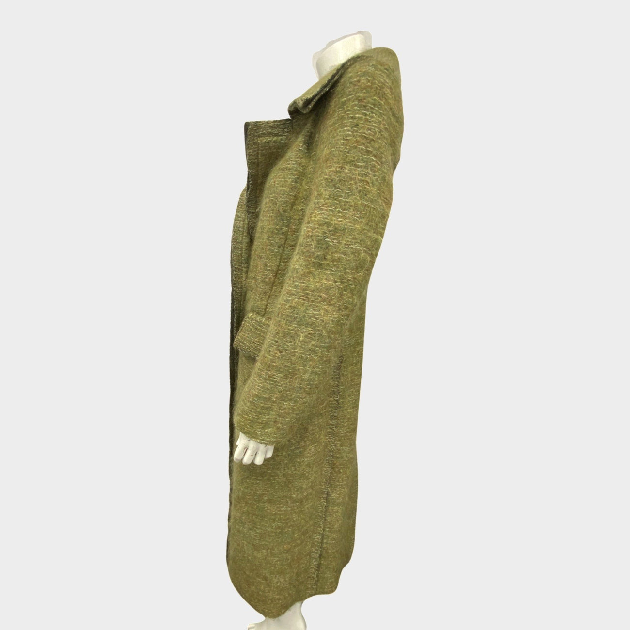 Calvin klein green hot sale wool coat