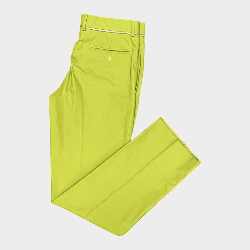 Hermes men's apple green cotton trousers