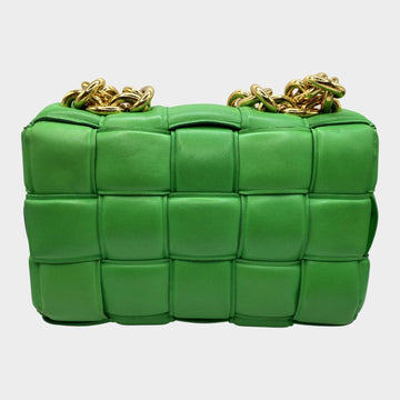 Green Avenue Intrecciato-leather cross-body bag, Bottega Veneta