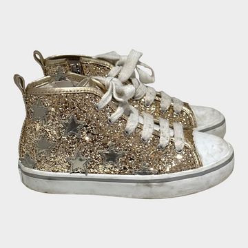 Gold best sale sequin trainers