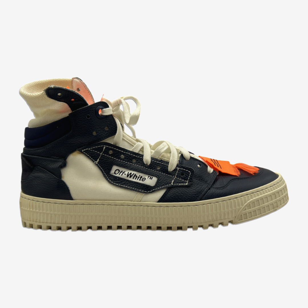 Off White men s black and white leather high top 3.0 Off Court sneak Loop Generation