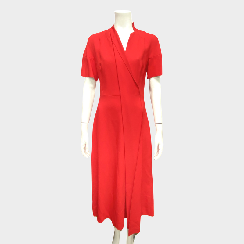 Victoria Beckham red mid length dress