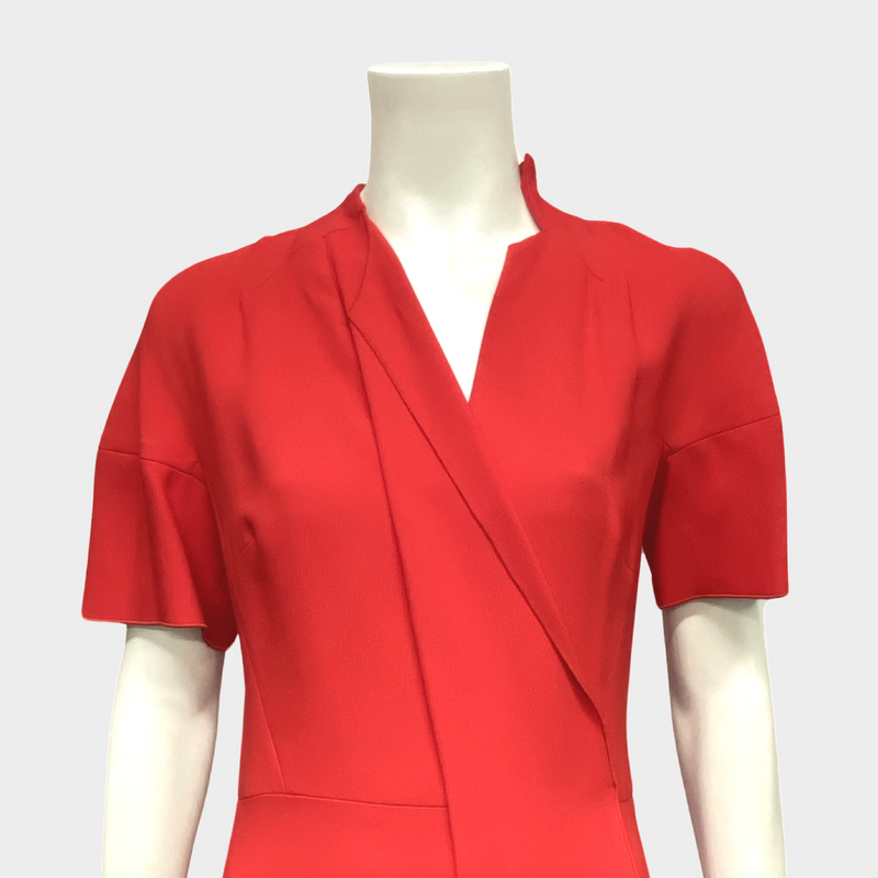 Victoria Beckham red mid length dress