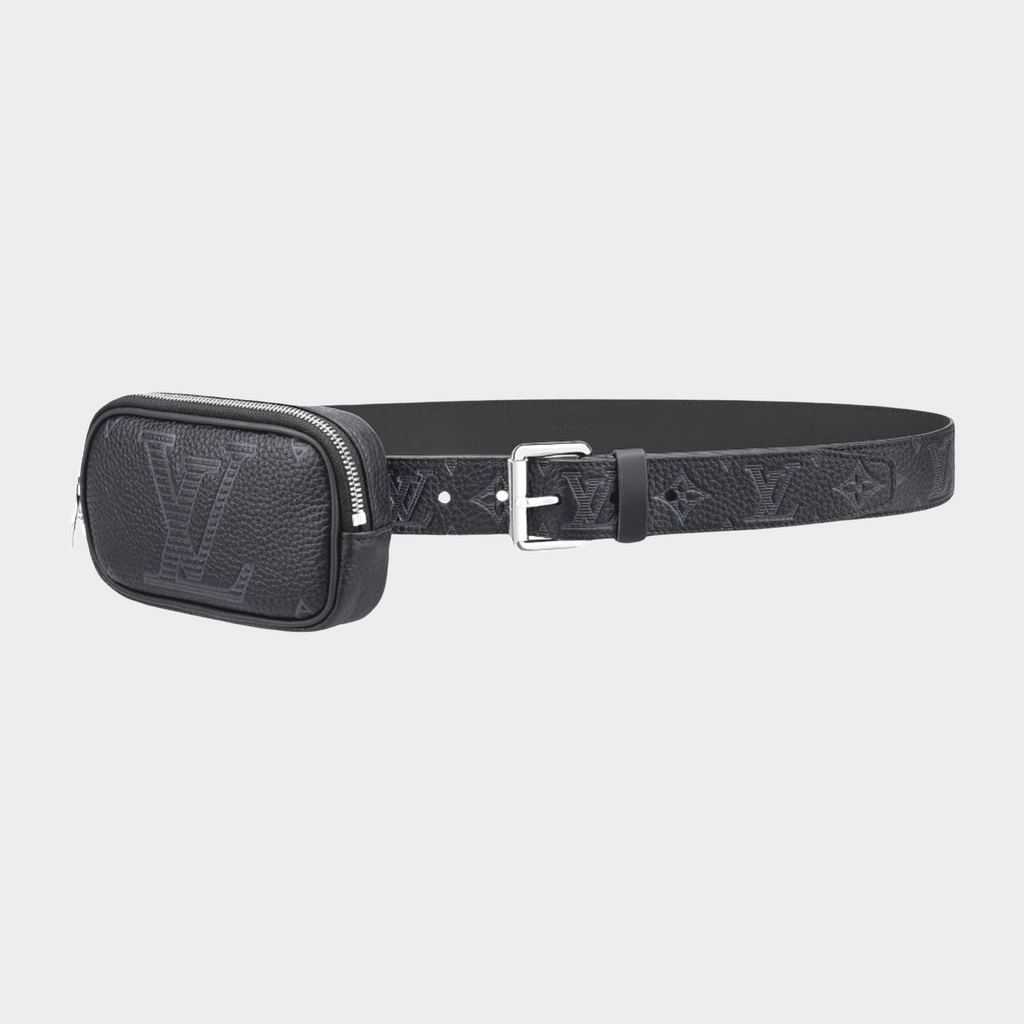 Louis Vuitton - Authenticated Belt - Leather Grey Plain for Men, Never Worn