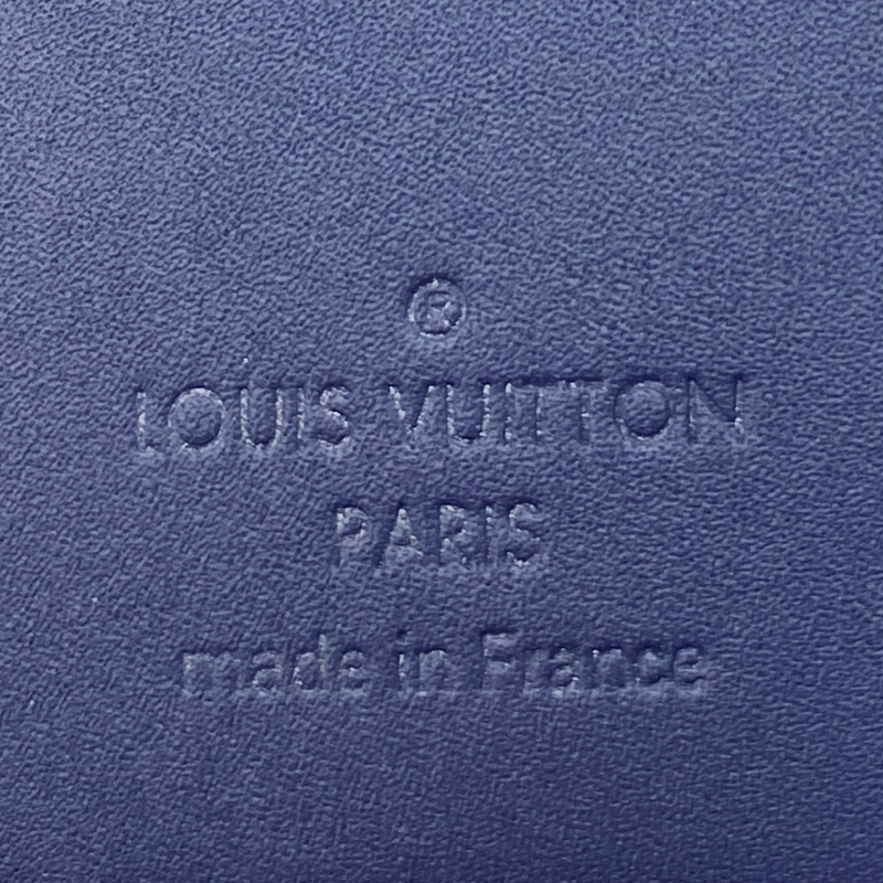 Louis Vuitton watercolour ink blue monogram logo organiser wallet