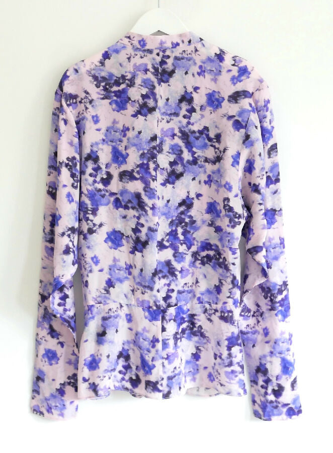 Isabel Marant women's purple Fidaje floral print silk blouse