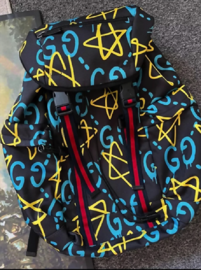 Gucci Techno GucciGhost Multicoloured Canvas Backpack Loop Generation