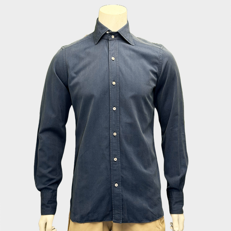 Tom Ford men's blue cotton shirt