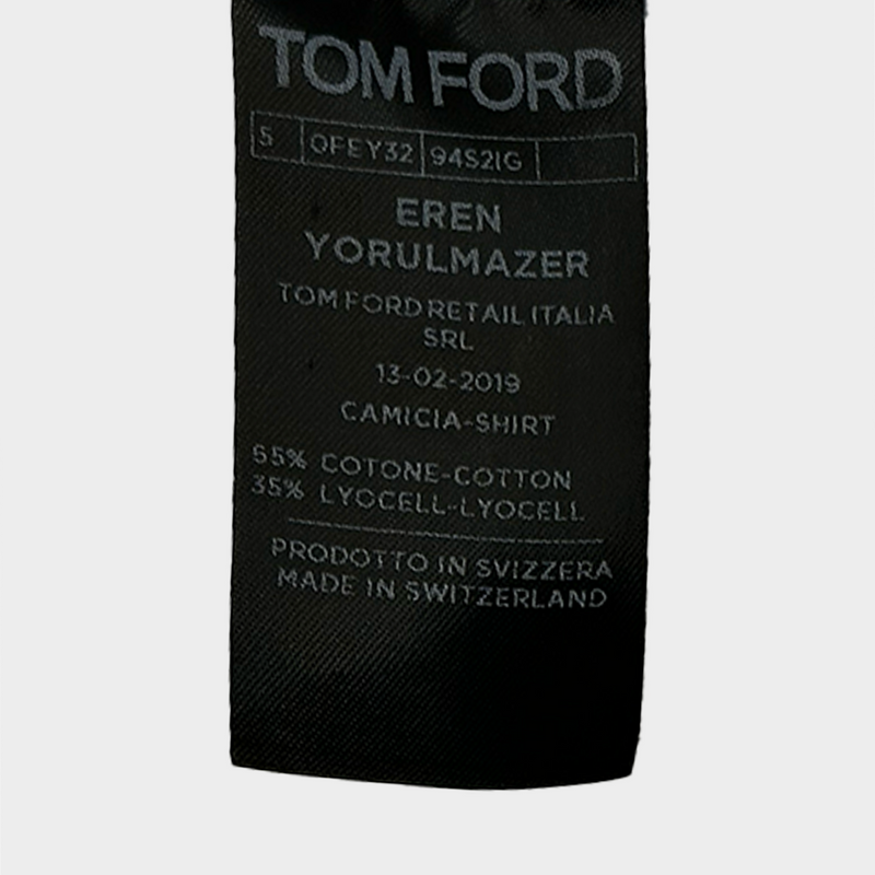 Tom Ford men's blue cotton shirt