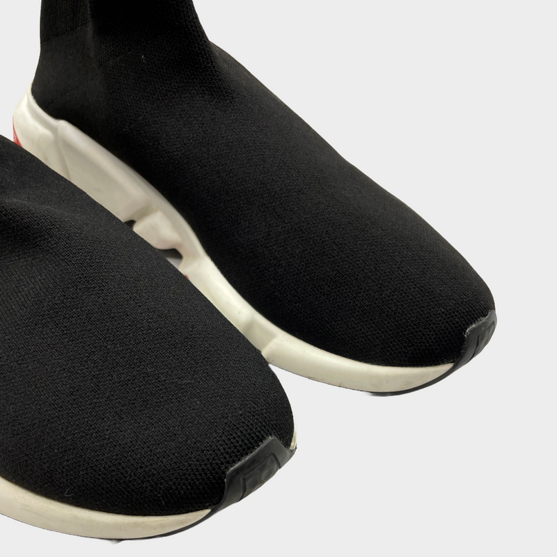 Balenciaga women's black speed stretch sock trainers