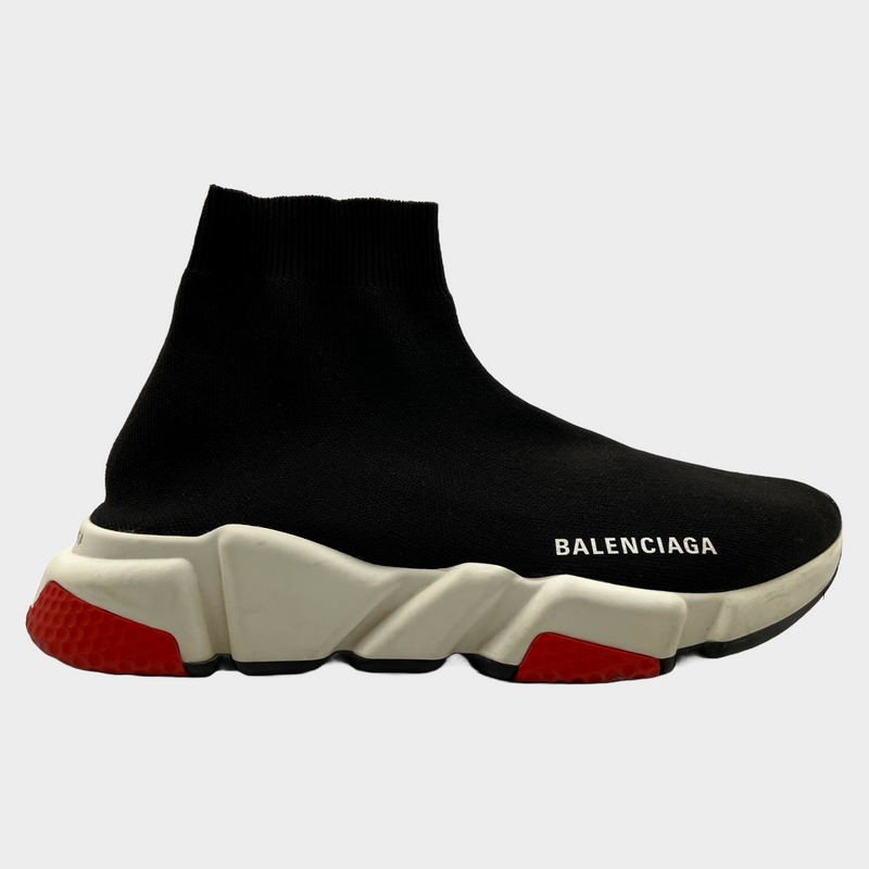 Balenciaga women's black speed stretch sock trainers