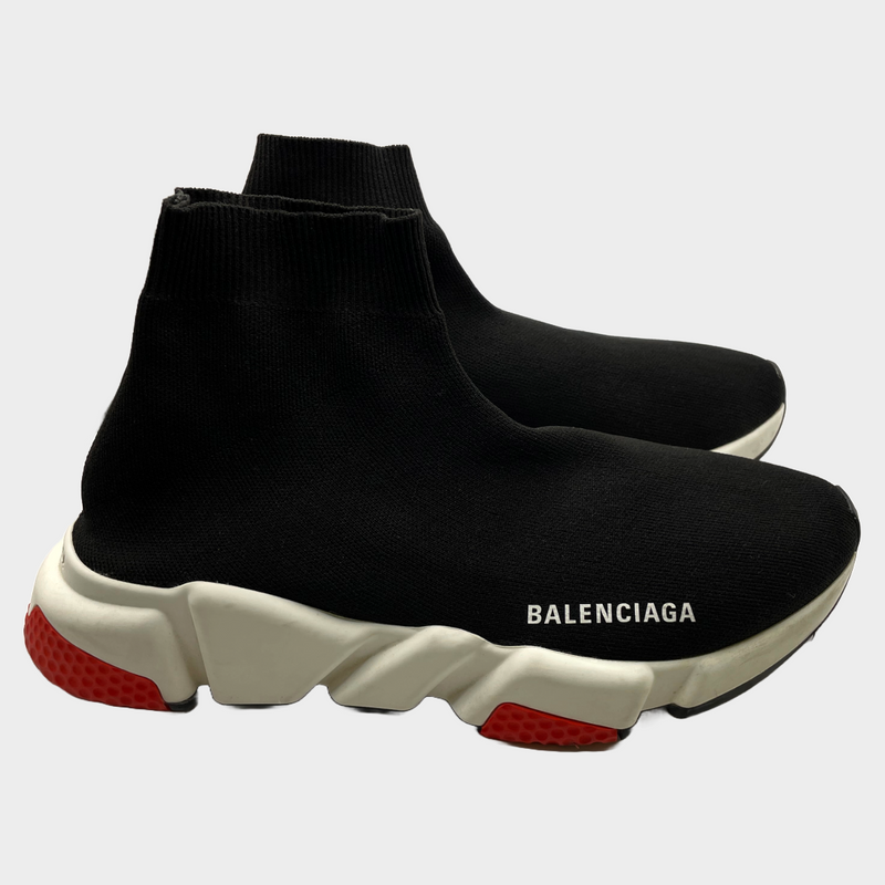 Balenciaga women's black speed stretch sock trainers