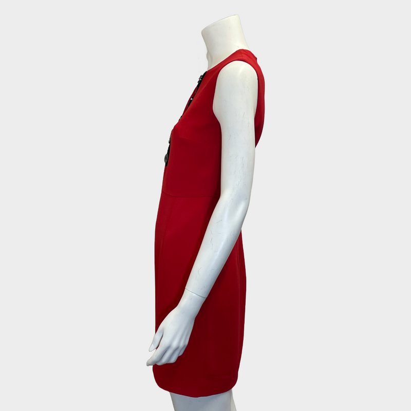 Miu Miu women's red cotton sleeveless mini dress