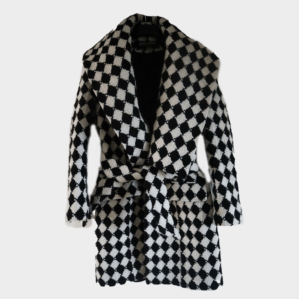 Black and white houndstooth coat hotsell