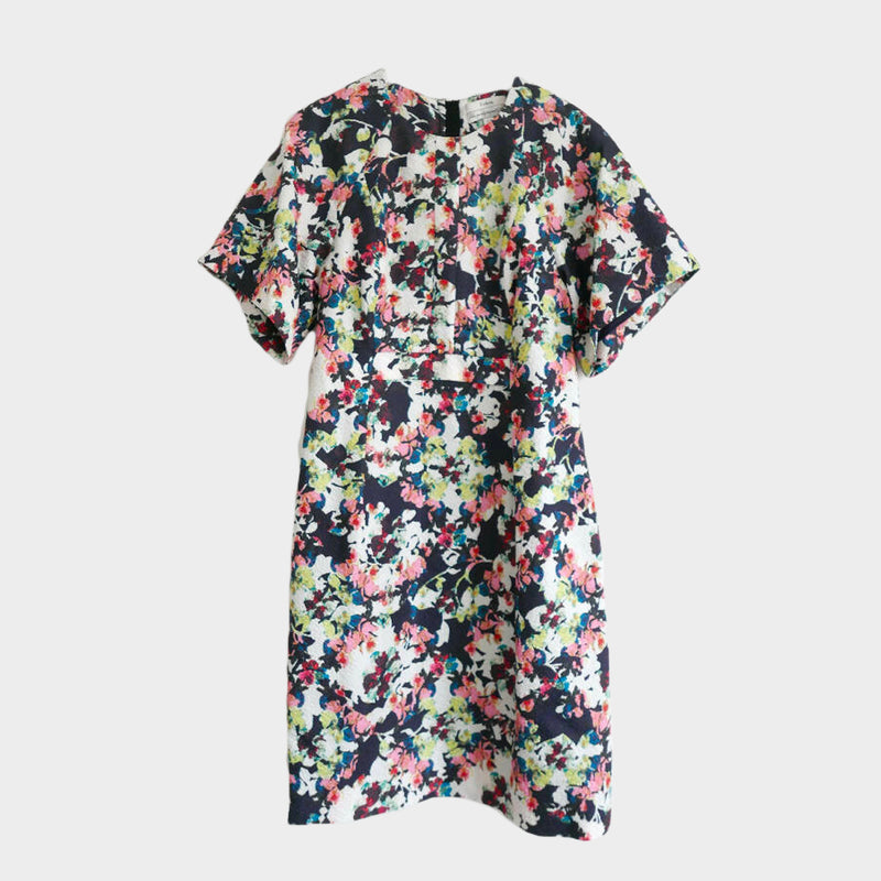 Erdem women's multicoloured floral print silk cliona dress