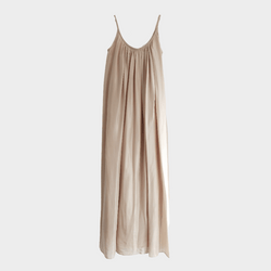 Loup Charmant women's Nova Pale Gold Silk Maxi Dress