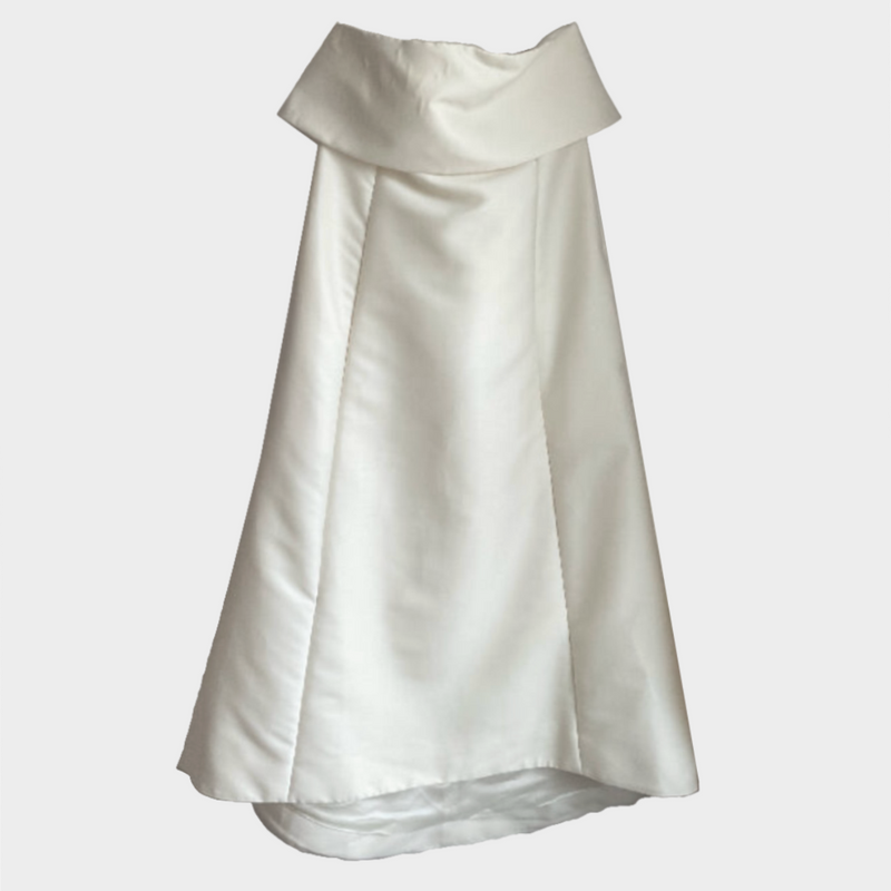 Toteme white wool A-Line bustier dress