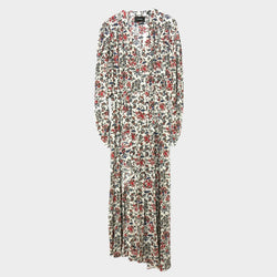 Isabel Marant women's multicoloured blaine floral print silk dress