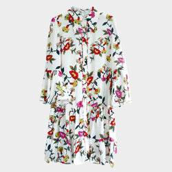 Diane Von Furstenberg white charlottenburg floral print crepe Beata dress