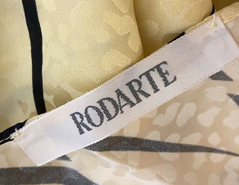 Rodarte yellow corsage embellished silk slip dress