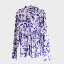 Isabel Marant women's purple Fidaje floral print silk blouse