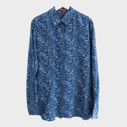 Altuzarra women's Blue floral print Batik Silk Shirt