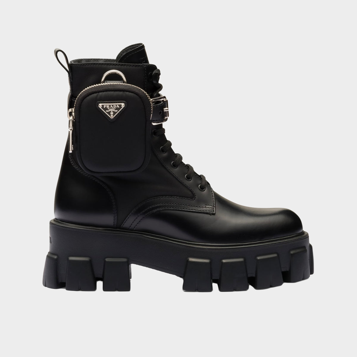 combat boots prada