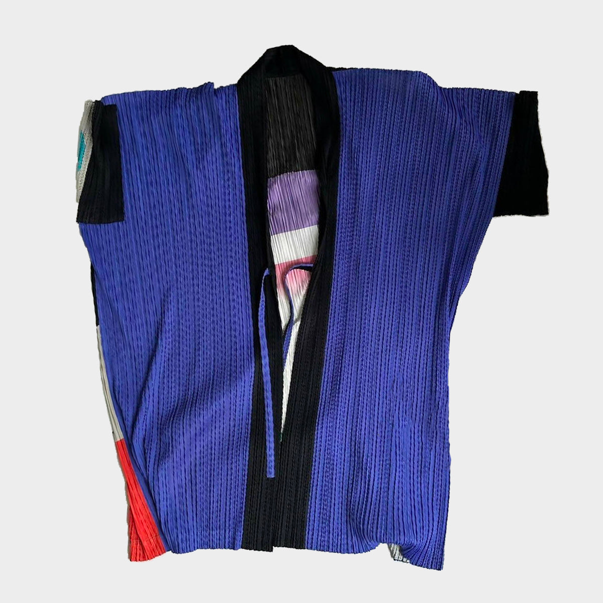 Japanese Textile the Famous ISSEY MIYAKE JAPAN Auroral Long Coat Made in  Japan Blue Colour Medium Size 