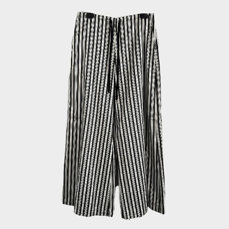 MCQ Alexander McQueen women's black and white Striped twill pants