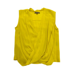 pre-owned APOSTROPHE yellow silk top | Size 2