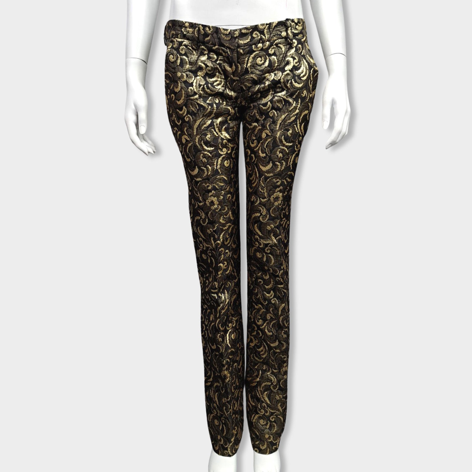 Black and Gold Glitter Carrie Flare Trouser | Nobody's Child