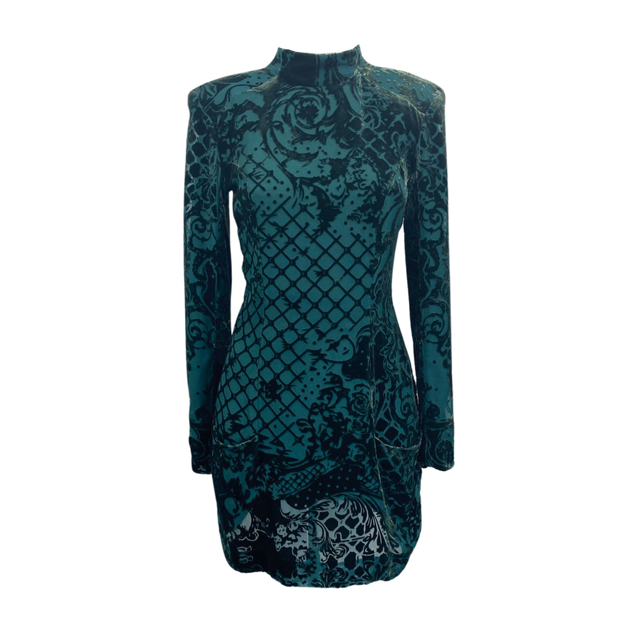 BALMAIN X H&M emerald velvet dress – Loop Generation