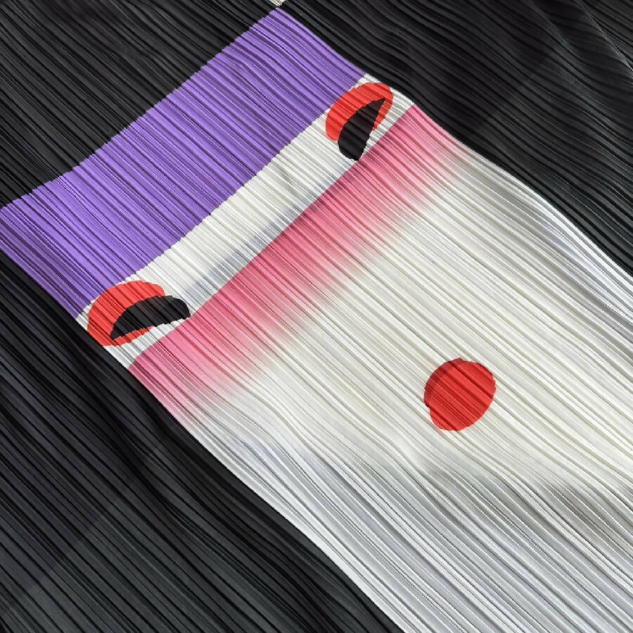 Issey Miyake multicoloured pleated nihon buyo kimono coat – Loop 
