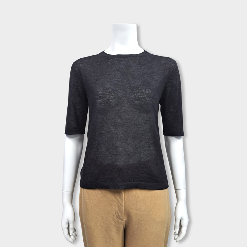 pre-owned BOTTEGA VENETA black cashmere jumper