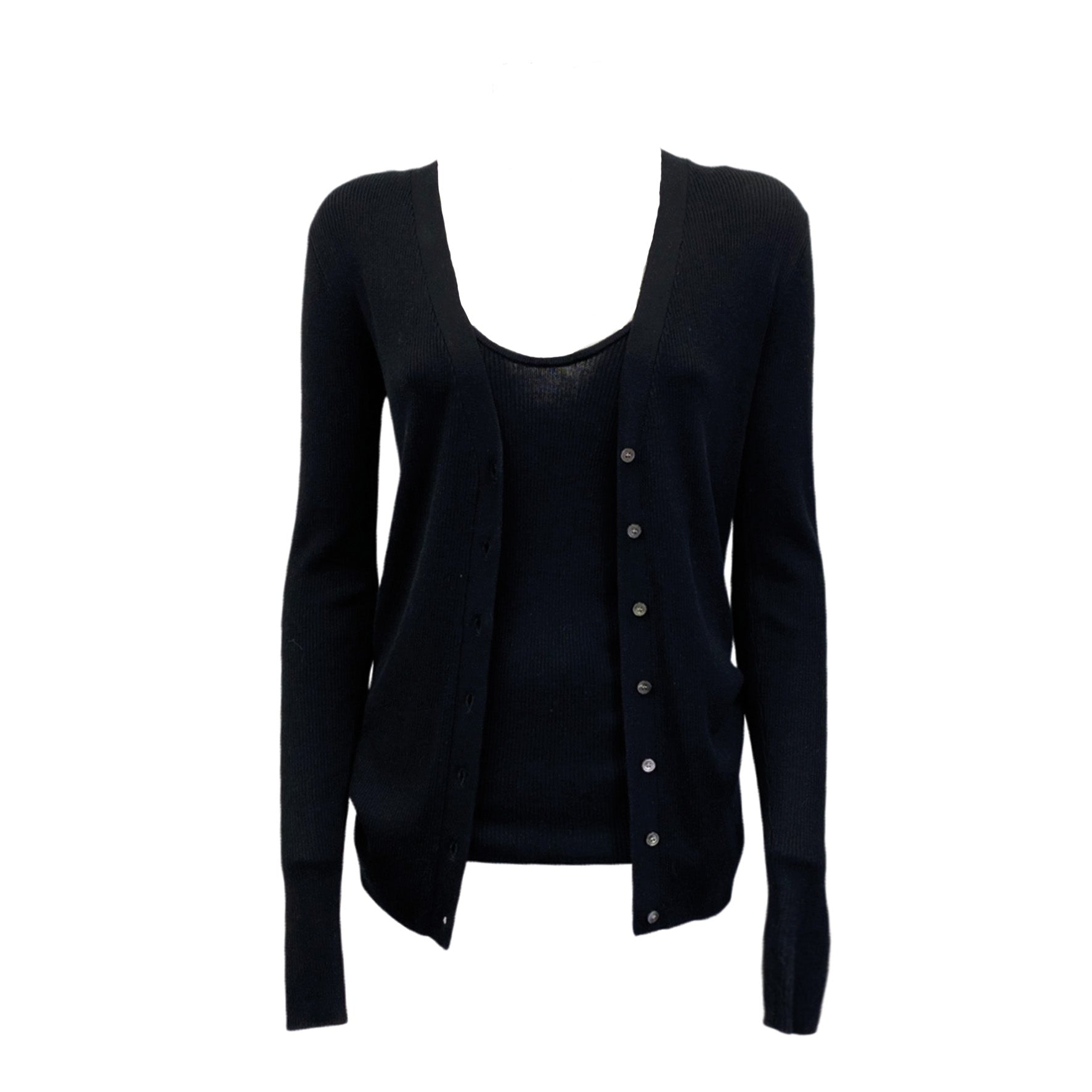 Black loop outlet cardigan