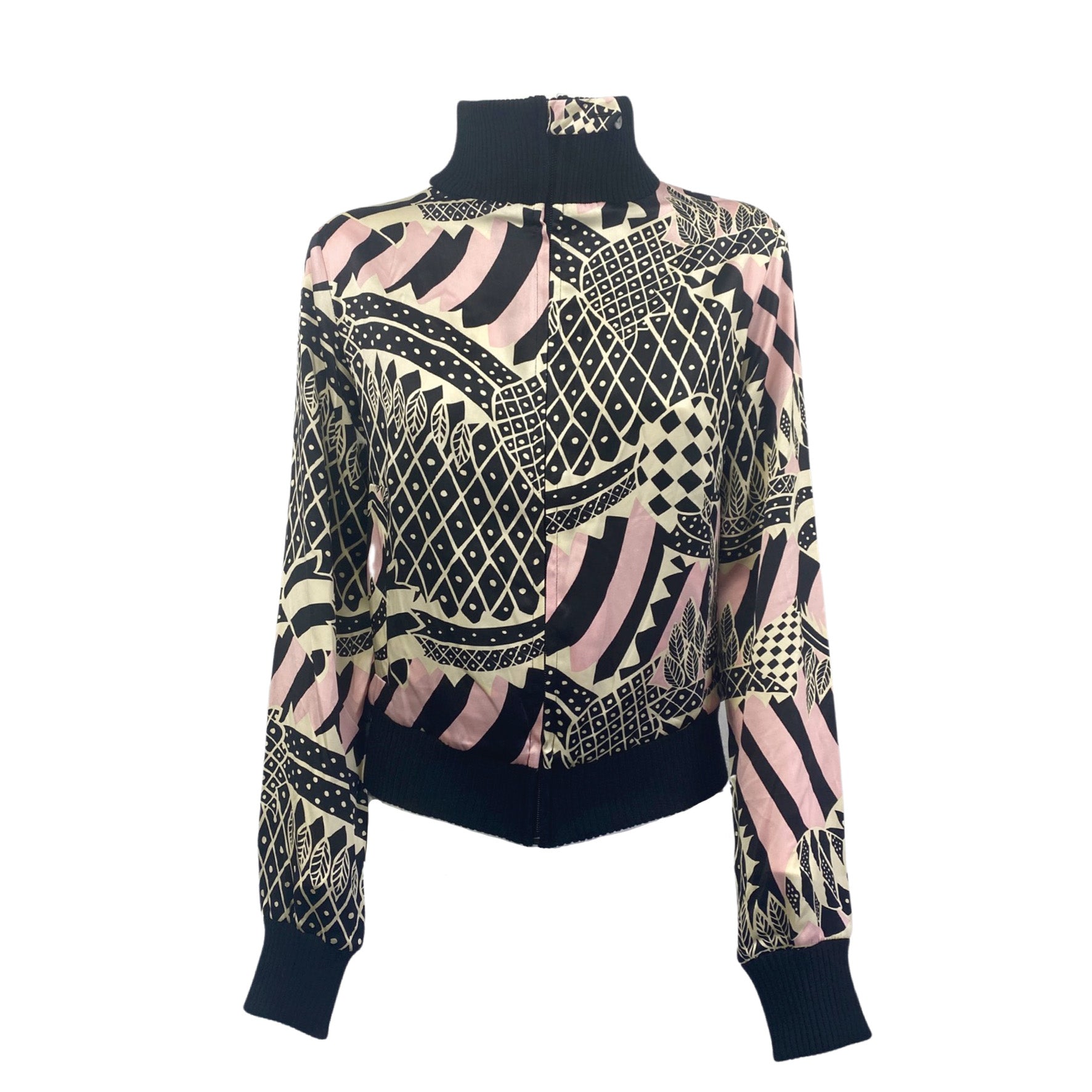 CACHAREL multicolour abstract silk jacket – Loop Generation