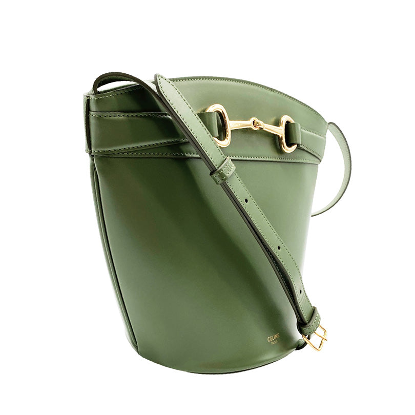 Celine bucket store bag green