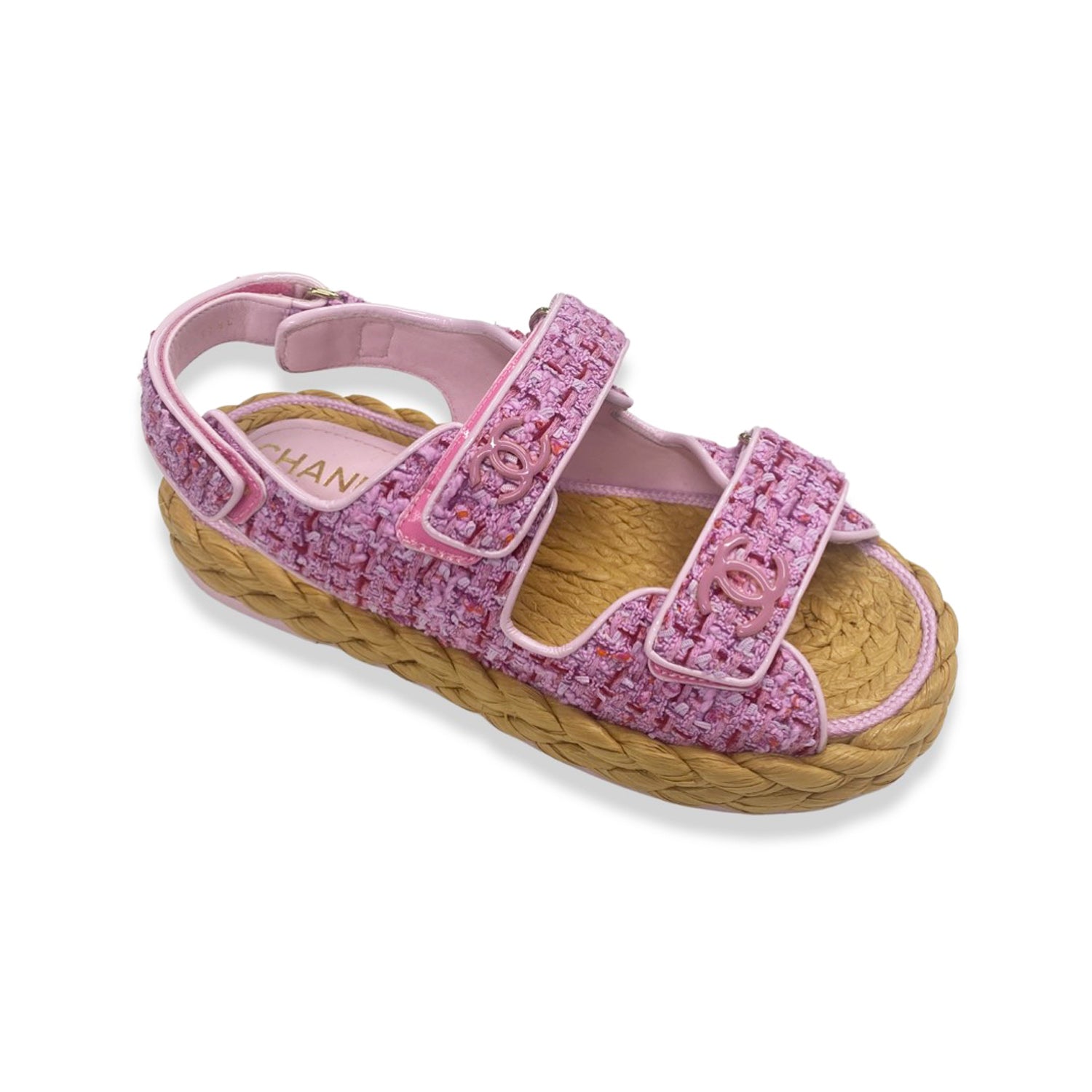 Pink chanel dad discount sandals