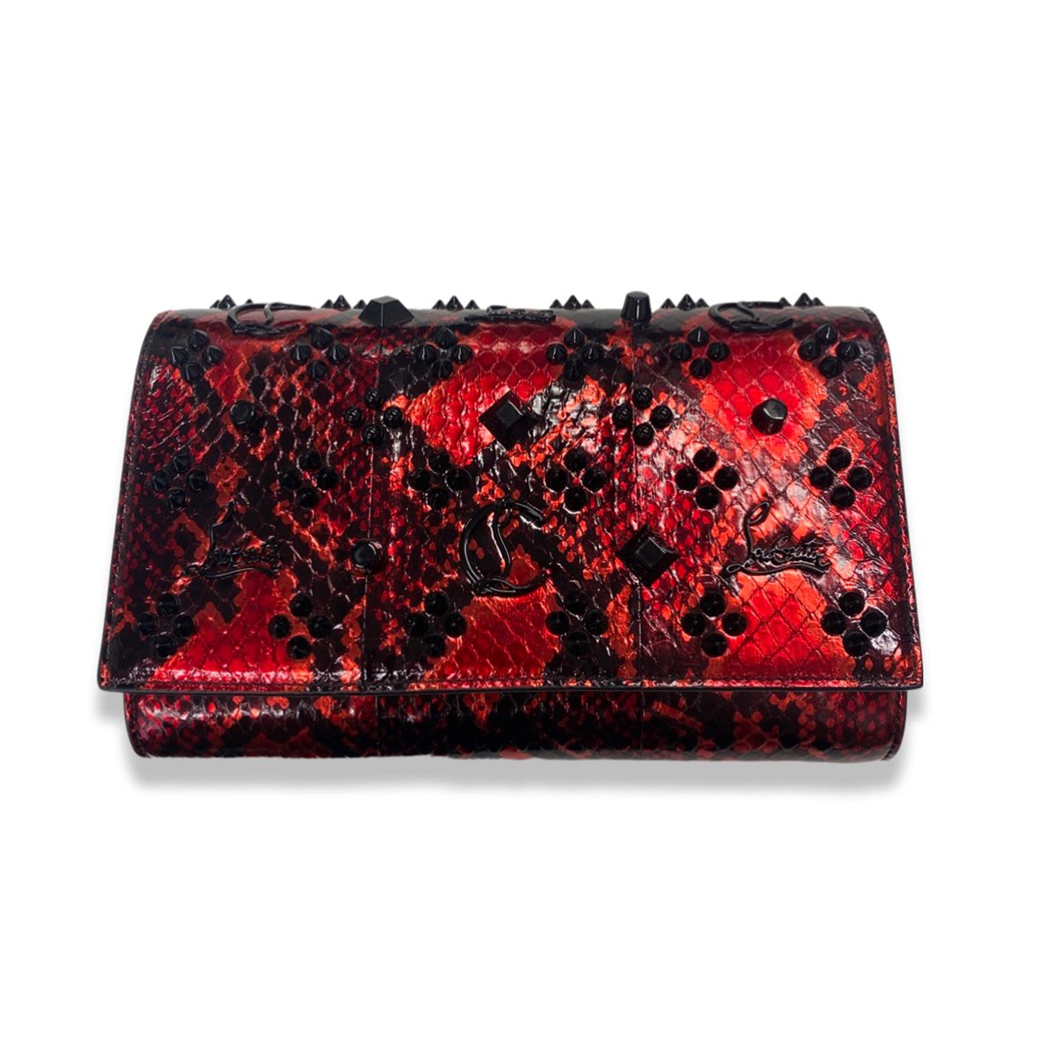 Black and red clutch sale