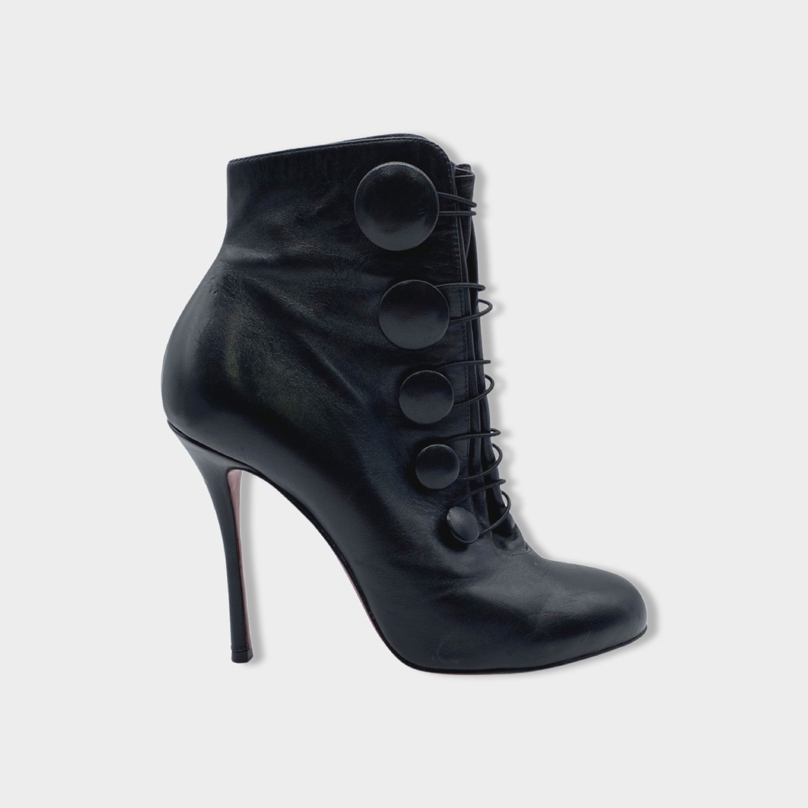 Louboutin black sales ankle boots