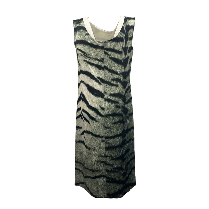 second-hand DRIES VAN NOTEN black and green animal print dress